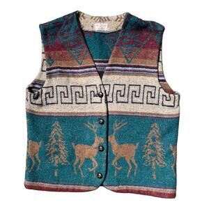 Imperial Connection Southwestern Wool Vest 1990s